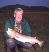 Ian Kennedy with a 13 1/2lb sea trout from Loch Kildonan